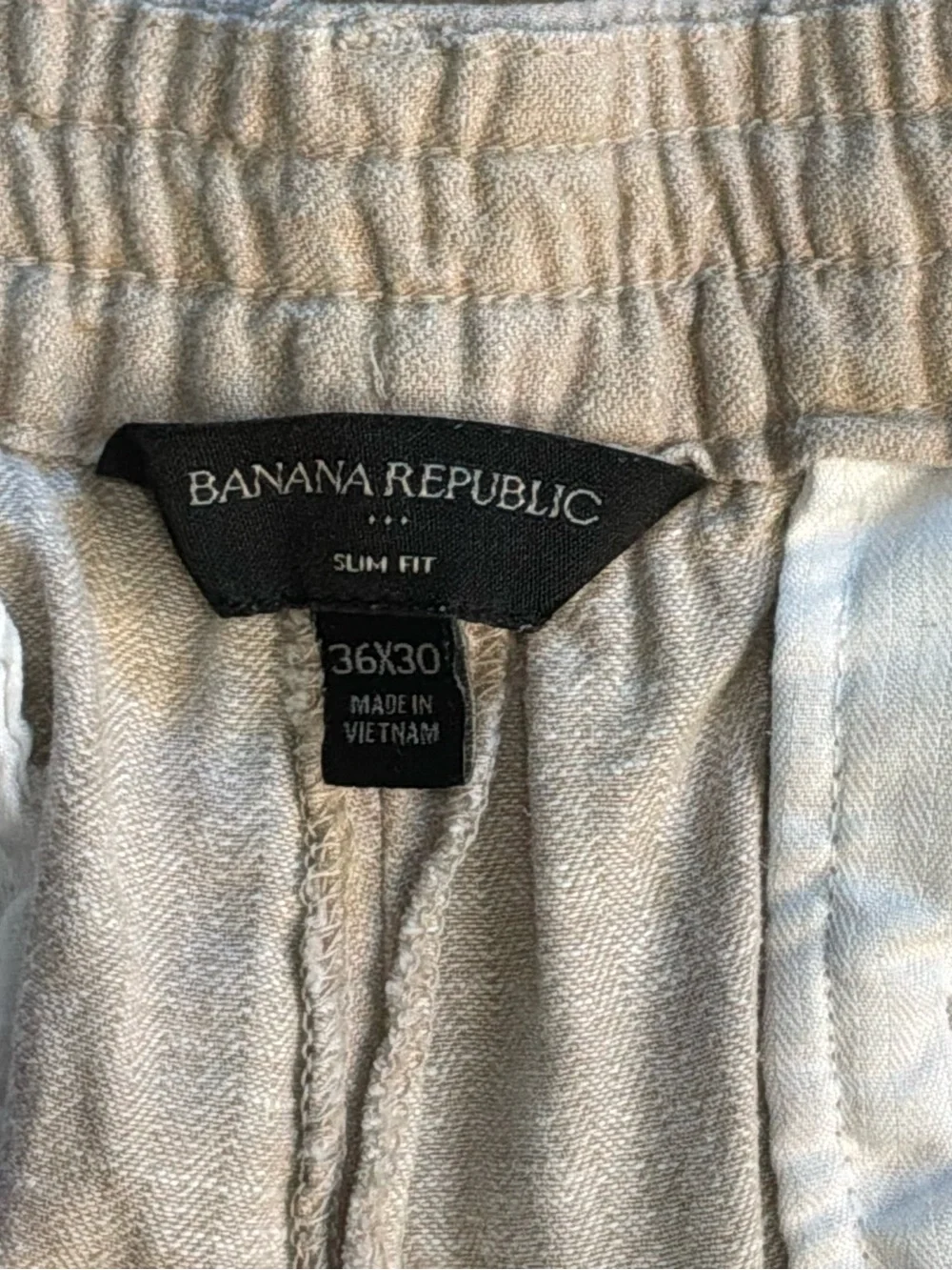 Linen blend Banana Republic Drawstring pants